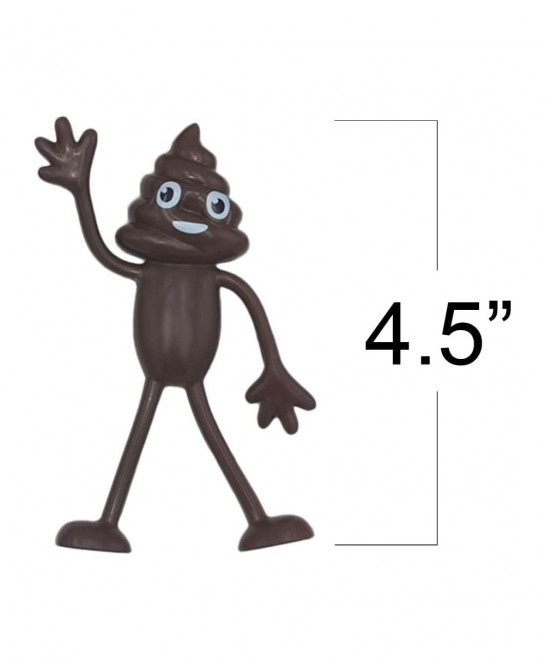 Bendable Poo Figures Set of 12 Bendable Toys for Kids Emoticon Party Favors for Boys and Girls Stress Relief Fidget Toys for ...