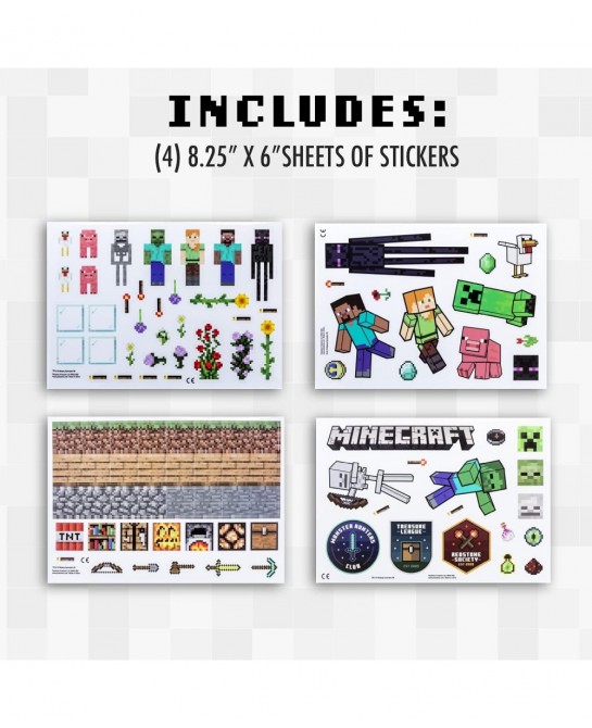Minecraft Gadget Decals - Includes 4 Sheets Removable Vinyl Stickers $22.29 Kids' Stickers