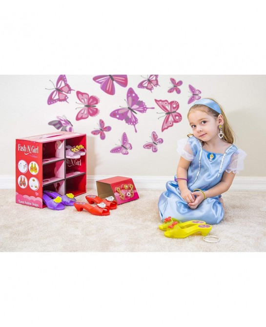 Princess Dress Up & Play Shoe & Jewelry Boutique with Fashion Accessories for Girls Dress Up Age 3-10 yrs Old $26.04 Dress-Up...
