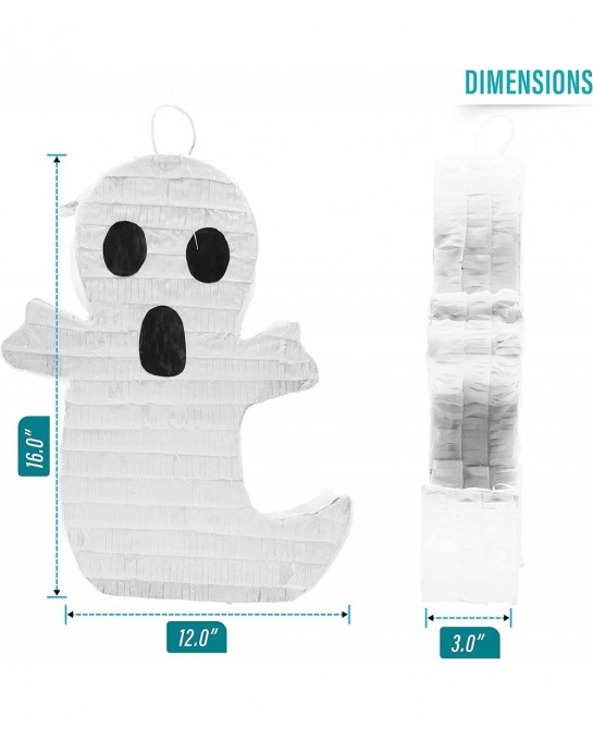Spooky Ghost Pinata - Halloween Pinata Mexican Decorations for Birthday Parties Themed Fillable Pinata for Candy Toys and Tre...
