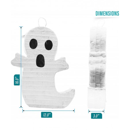 Spooky Ghost Pinata - Halloween Pinata Mexican Decorations for Birthday Parties Themed Fillable Pinata for Candy Toys and Tre...