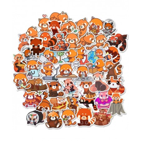 50 Pcs Cute Red Panda Stickers Turning Sticker Laptop Water Bottle Phone Skateboard Stickers for Teens Girls Kids $15.71 Kids...