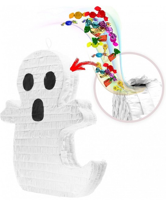 Spooky Ghost Pinata - Halloween Pinata Mexican Decorations for Birthday Parties Themed Fillable Pinata for Candy Toys and Tre...