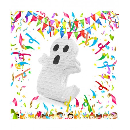 Spooky Ghost Pinata - Halloween Pinata Mexican Decorations for Birthday Parties Themed Fillable Pinata for Candy Toys and Tre...