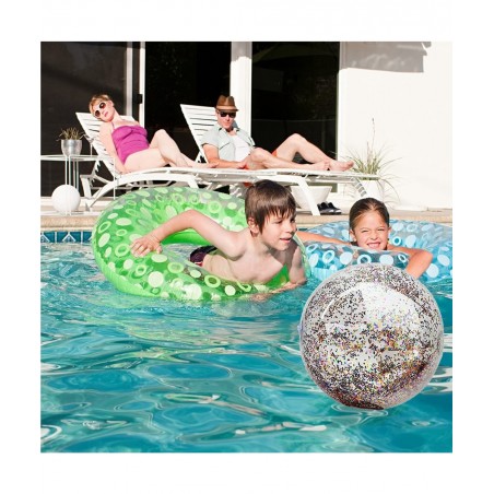 Beach Ball Jumbo Pool Games Ball Giant Glitter Inflatable Clear Beach Ball Water Play Toys Balls Beach Party Decorations Summ...