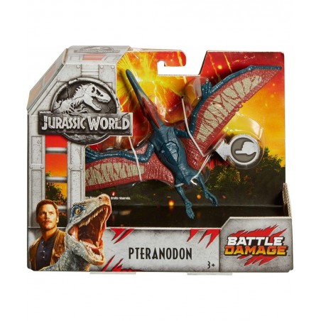 Jurassic World Battle Damage Pteranodon Figure [Colors May Vary] $82.52 Kids' Play Dinosaur & Prehistoric Creature Figures