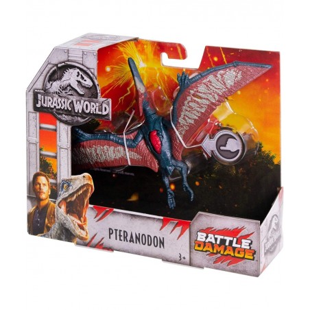 Jurassic World Battle Damage Pteranodon Figure [Colors May Vary] $82.52 Kids' Play Dinosaur & Prehistoric Creature Figures