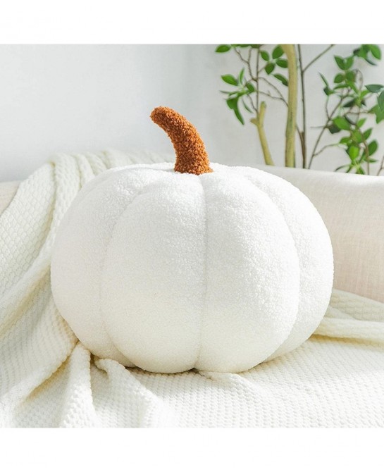 Pumpkin Throw Pillows Soft Pumpkin Pillows Plush Toy Halloween Fall Pillow Cute 3D Pumpkin-Shaped Plush Cushion Fall Decorati...