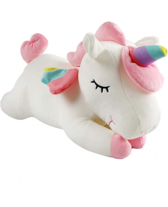 Soft White Unicorn Plush Toy Kids Appease Sleeping Pillow Stuffed Animal Doll 15 Inches $25.69 Kids' Plush Toy Pillows