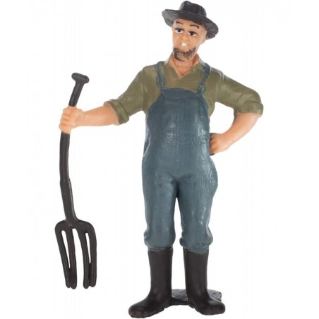 Farmer and Horses with Fence Children's Toy Figurine 9 Piece Playset $32.87 Play Figure Playsets