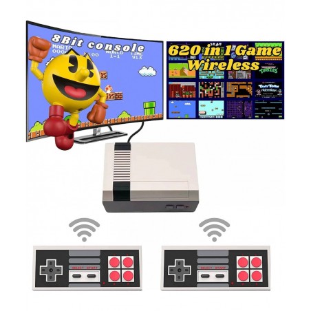 Retro Game Console with 620 Video Games Classic Mini Game System with Wireless Controller AV Output Plug and Play Retro Toys ...