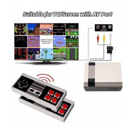 Retro Game Console with 620 Video Games Classic Mini Game System with Wireless Controller AV Output Plug and Play Retro Toys ...