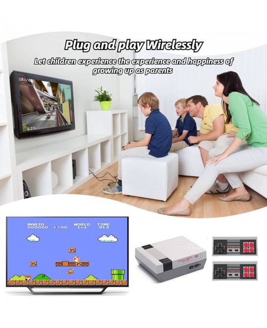 Retro Game Console with 620 Video Games Classic Mini Game System with Wireless Controller AV Output Plug and Play Retro Toys ...