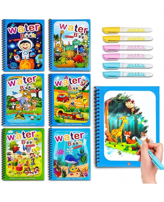 Water Coloring Books for Toddlers Water Painting Book for Toddlers Paint with Water Books for 2-4 Water Doodle Book Toys for ...