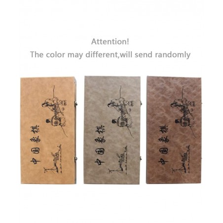 15 inch Chinese Chess Set with PU Leather Foldable Board Xiangqi Portable Chinese Chess Game Set Strategy Xiang Qi Board Game...
