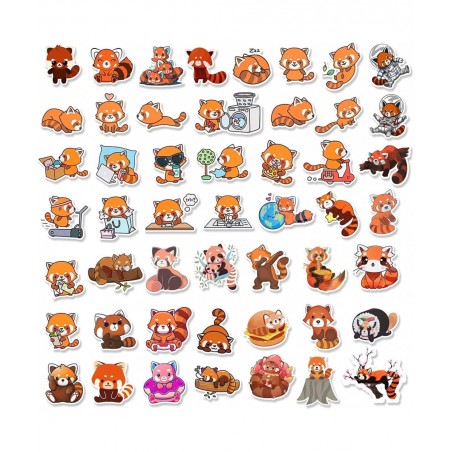 50 Pcs Cute Red Panda Stickers Turning Sticker Laptop Water Bottle Phone Skateboard Stickers for Teens Girls Kids $15.71 Kids...