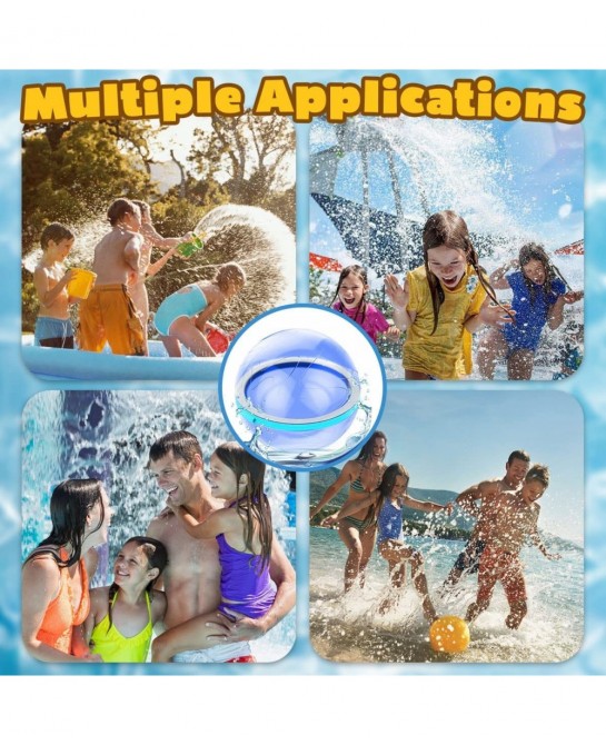 Reusable Water Balloons Happy Water Bombs Silicone Magnetic Refillable Quick Fill Self Sealing Water Balloons Splash Balls fo...