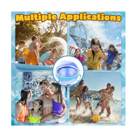 Reusable Water Balloons Happy Water Bombs Silicone Magnetic Refillable Quick Fill Self Sealing Water Balloons Splash Balls fo...