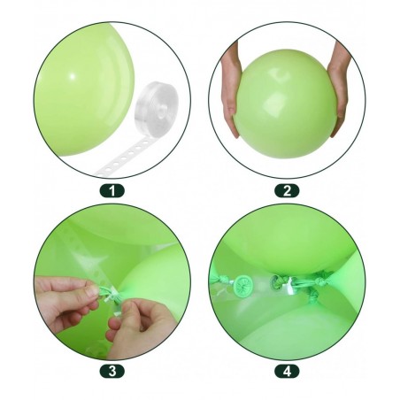 Christmas Balloons Tree Lime Green Balloon Garland Arch Kit Fruit Light Green Latex Balloons Star Foil Balloons for Birthday ...