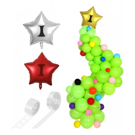 Christmas Balloons Tree Lime Green Balloon Garland Arch Kit Fruit Light Green Latex Balloons Star Foil Balloons for Birthday ...