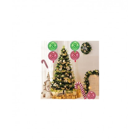 16 Pcs Christmas Candy Cane Foil Mylar Balloons Big Xmas Birthday Party Decoration Supplies Photo Backdrop Red And Green Swee...