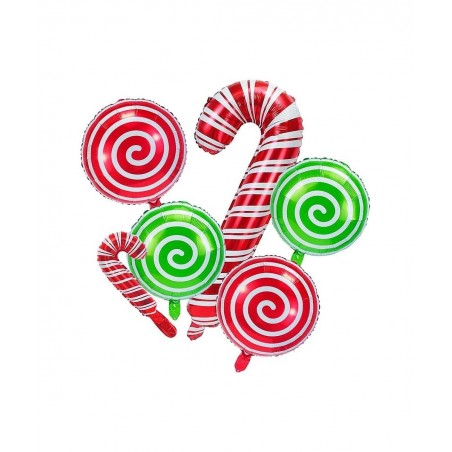 16 Pcs Christmas Candy Cane Foil Mylar Balloons Big Xmas Birthday Party Decoration Supplies Photo Backdrop Red And Green Swee...