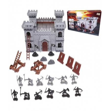 Army Men Knight Toys Military Toys DIY Medieval Miniature Toy Castle Castle Toy for Boys Army Men Set Contains Assemble Castl...