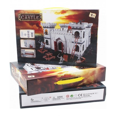 Army Men Knight Toys Military Toys DIY Medieval Miniature Toy Castle Castle Toy for Boys Army Men Set Contains Assemble Castl...